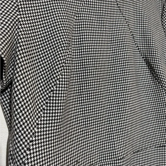 Banana Republic Black White Houndstooth Plaid Career Dress 14 Academia Fall - Picture 4 of 6